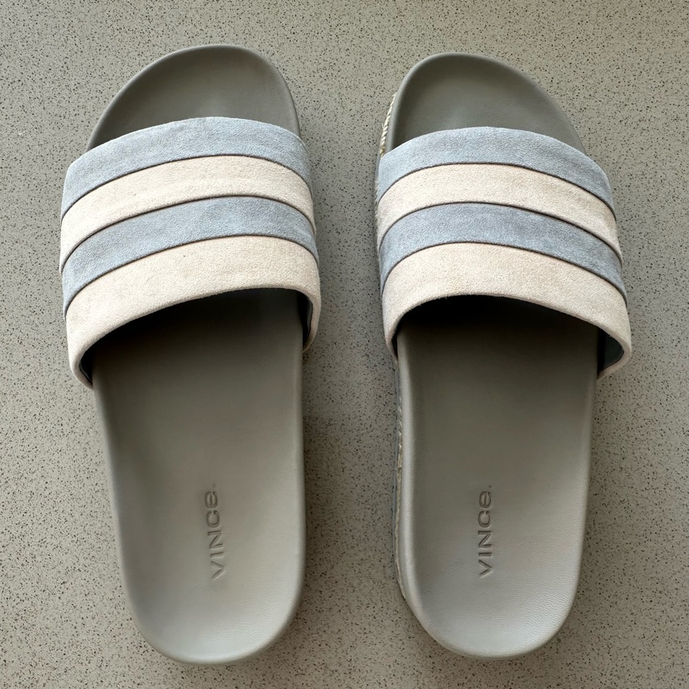 NEW Vince Gray and Cream Sandals